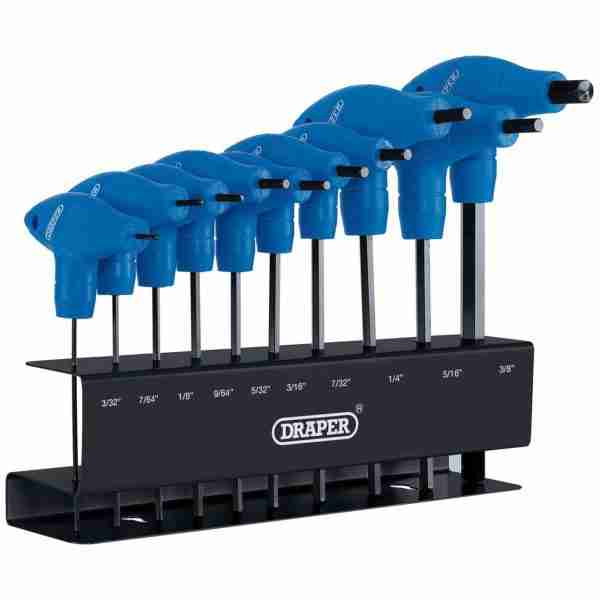 DRAPER IMPERIAL T-HANDLE HEX KEY SET 10PC