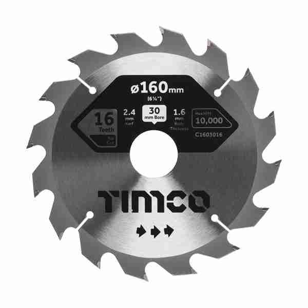 160 x 30 x 16T Circular Saw Blade – General Purpose – Coarse/Medium
