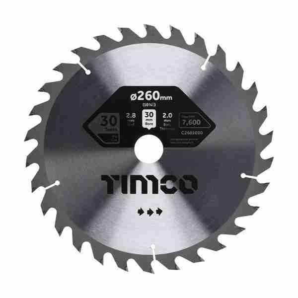 260 x 30 x 30T Circular Saw Blade – General Purpose – Coarse/Medium