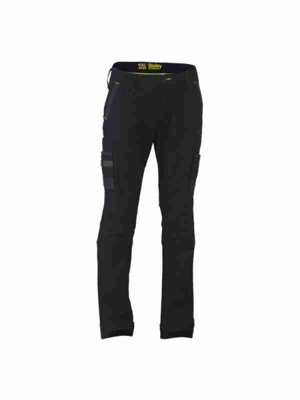 BISLEY FLEX & MOVE UTILITY CARGO TROUSERS BLACK 38S