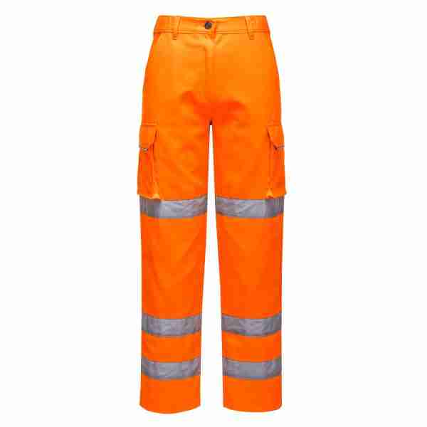 PORTWEST Hi-Vis Women’s Three Band Work Trousers Orange SIZE XXL