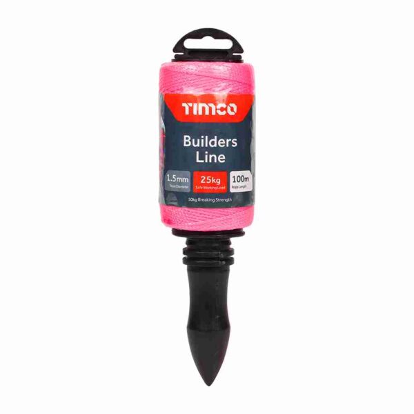 1.5mm x 100m Builders Line – Pink – Winder