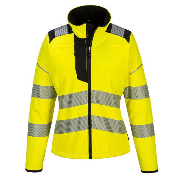 PORTWEST PW3 Hi-Vis Women’s Softshell (3L) Yellow/Black SIZE S