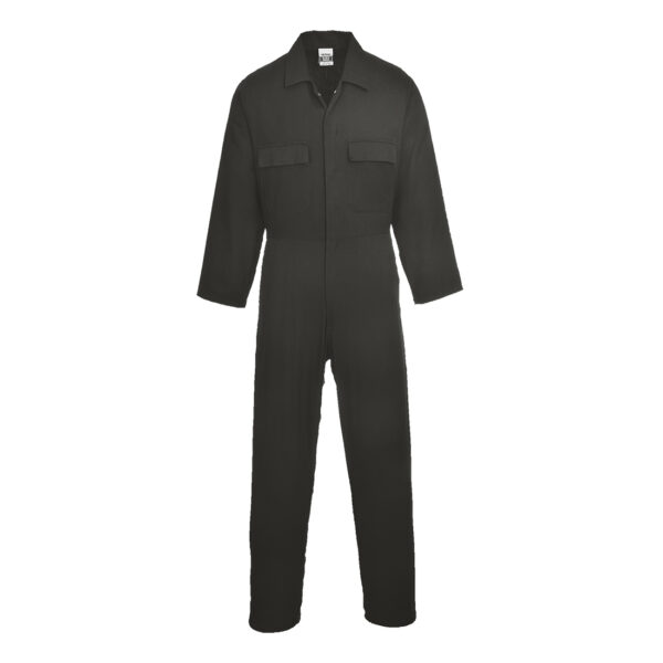 PORTWEST Euro Cotton Work Coverall Black SIZE XXL