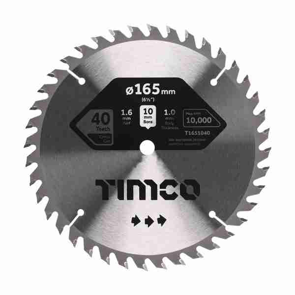 165 x 10 x 40T Handheld Cordless Circular Saw Blade