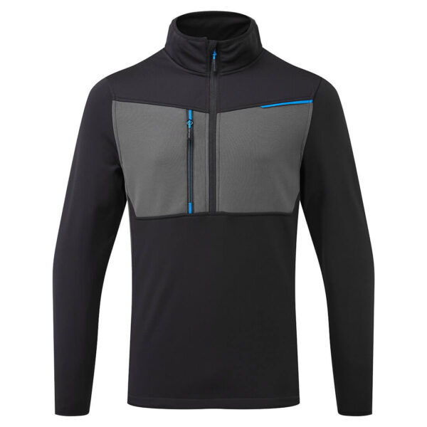 PORTWEST WX3 Half Zip Tech Fleece Black SIZE XXL