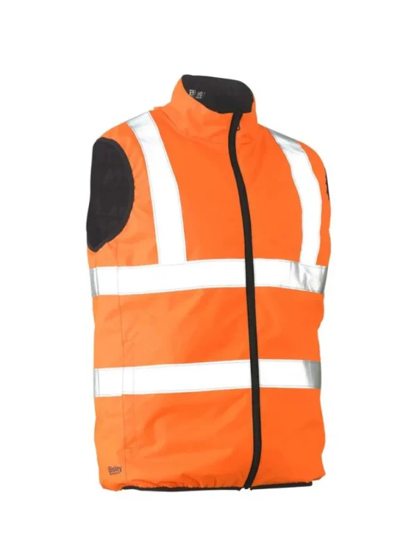 BISLEY HI-VIS REVERSIBLE PUFFER VEST ORANGE XL