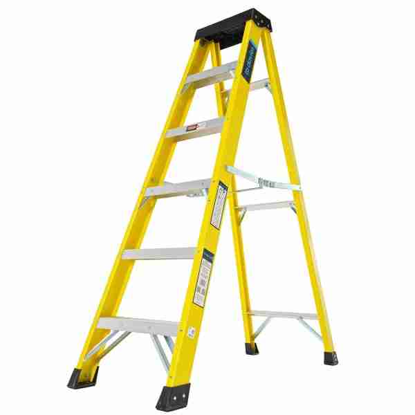 5 Tread Heavy Duty Fibreglass Step Ladders