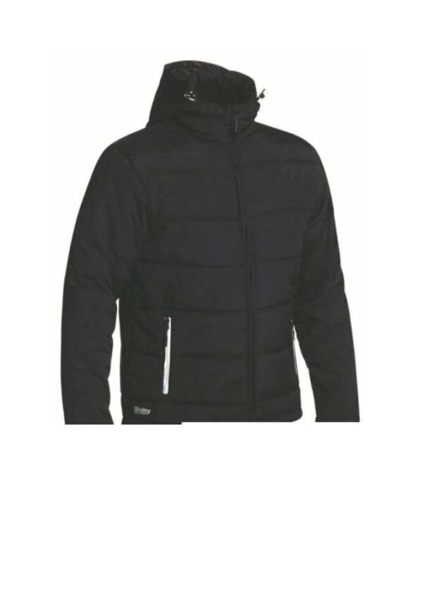 UKJ6928_BBLKXXL BISLEY PUFFER JACKET WITH ADJ. HOOD XXL