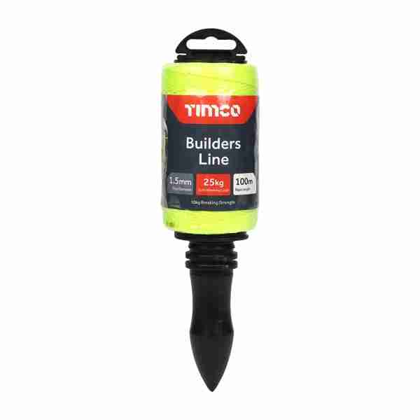 1.5mm x 100m Builders Line – Yellow – Winder